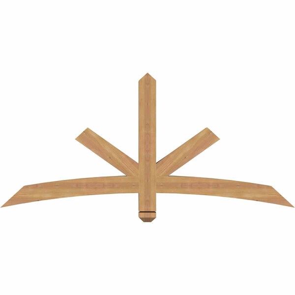 Ekena Millwork Alberta Smooth Timber Gable Bracket, Western Red Cedar, 60"W x 27"H x 3 1/2"D x 3 1/2"F, 11/12 Pitch GBW060X27X0404ALB00SWR - main